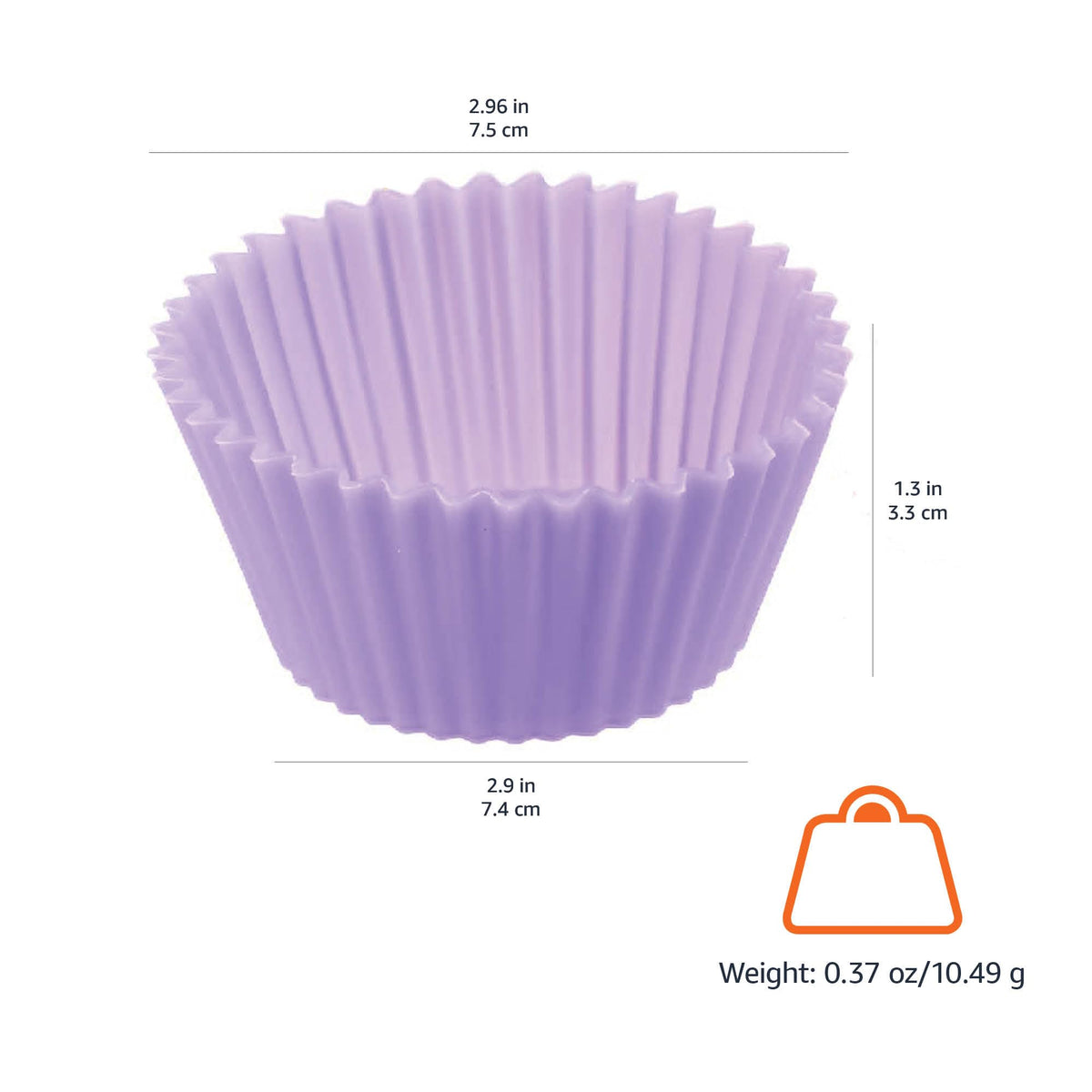 Reusable Non Stick Silicone Baking Cups (Multicolor / Pack of 12)