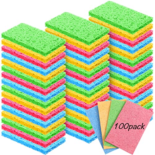 100 Pcs Sponges Bulk Sponges Kitchen Compressed Sponge
