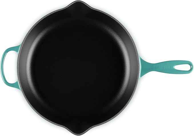 Le Creuset Enameled Cast Iron Signature Round Skillet, 11.75", Riviera