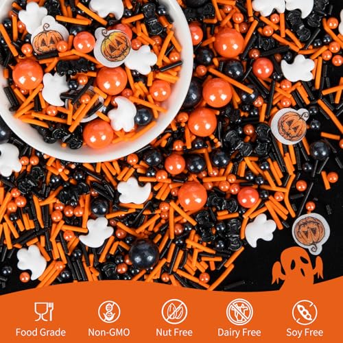 Edible Pumpkin Sprinkles for Cake Decorating (4.5 Ounce)