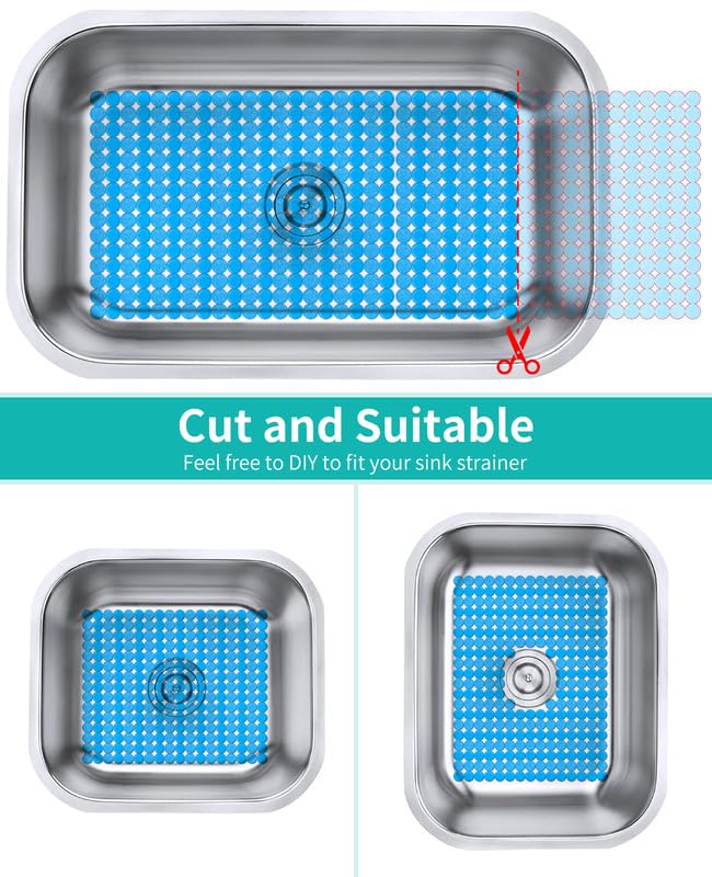 2 Pack Kitchen Sink Mat (Blue)