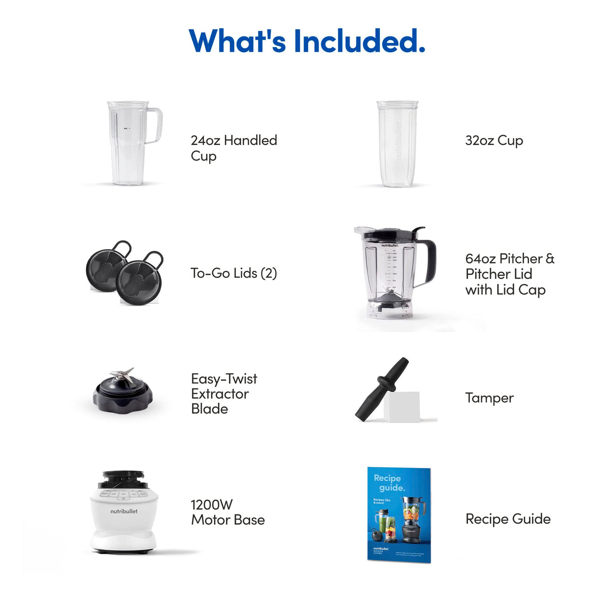 Full Size Blender Combo (Matte White / Full-Size)