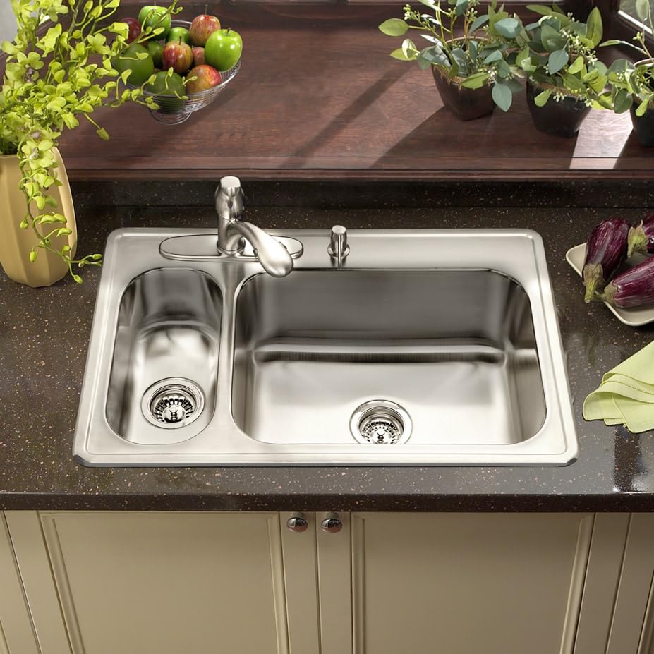 33" Stainless Steel Topmount 80 (Modern / 33" x 22" x 8")