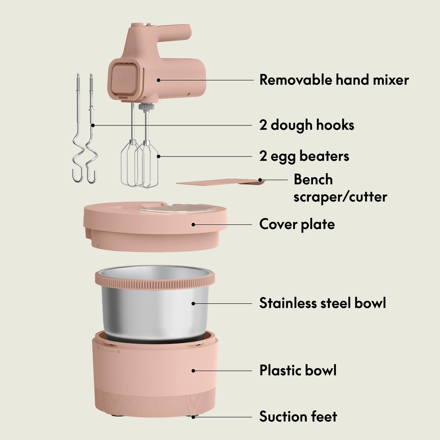 3.5 Qt Hand & Stand Mixer (Hand & Stand Mixer / Blossom)