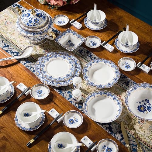 Bone China Dinnerware Sets (Blue-B)