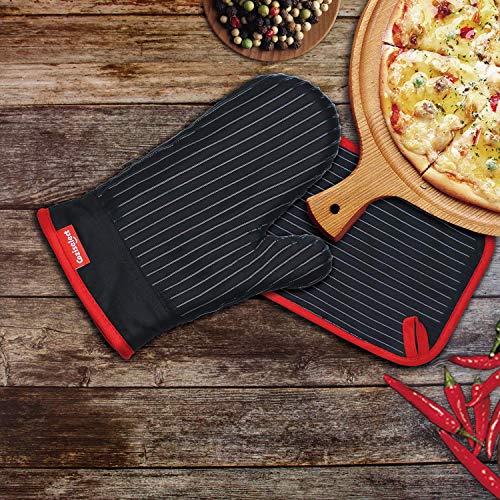 Oven Mitts and Pot Holders Set (Oven Mitts and Pot Holders Set Black)