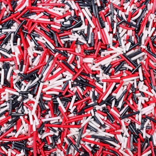 Halloween Jimmies Sprinkles for Cake Decorating (Black & Red Jimmies)