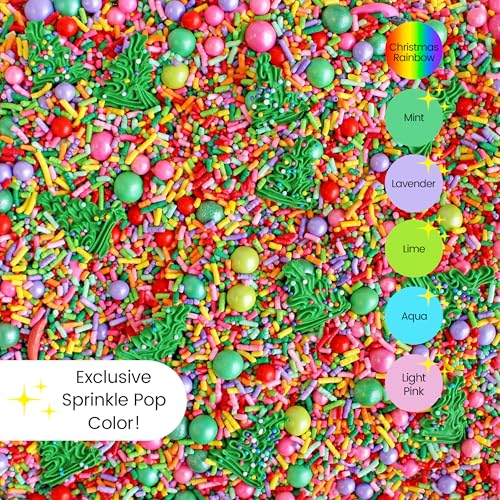 Twinkling Trees Sprinkle Mix (Red, Pink, Green, Lime, Purple)