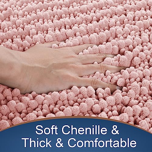 Original Luxury Chenille Bath Mat (70" x 24" / Light Pink)