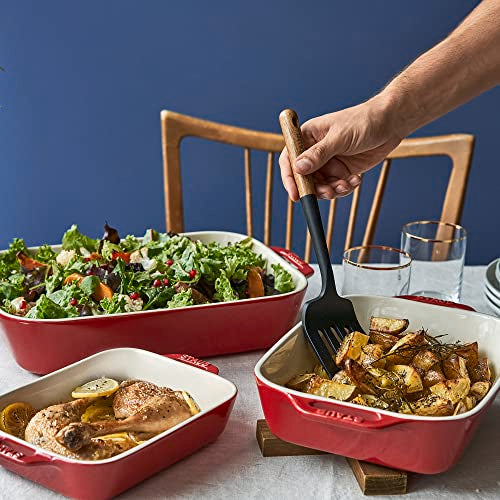 3 Pc Ceramic Baking Dish Set (3-pc / Cherry)