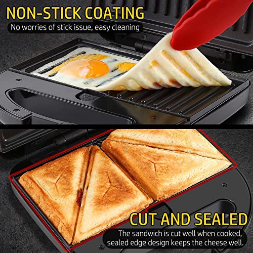 3-in-1 Waffle Maker with Removable Plates, Sandwich Maker