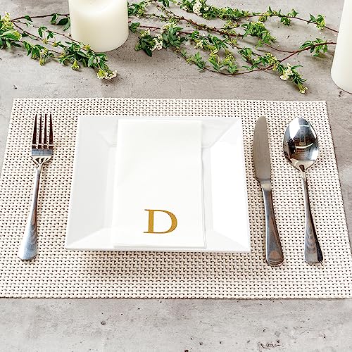 Luxenap 15.8 X 7.9 Inch Linen (Gold / 50 Count / D)