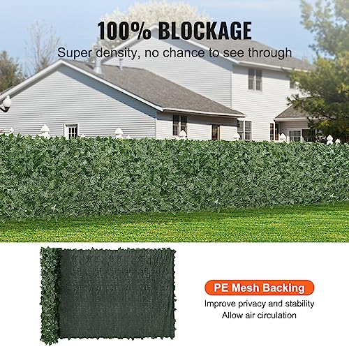 Artificial Ivy Privacy Fence Screen (Ivy with Green Mesh Backing / 59 x 158 inch)