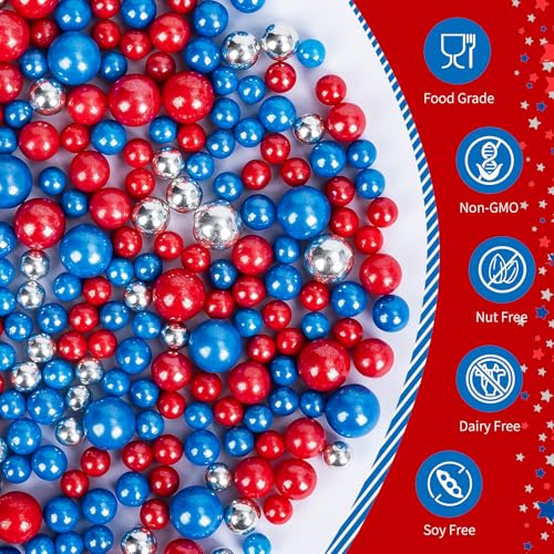 Edible Patriotic Sprinkles (Patriotic Pearl)