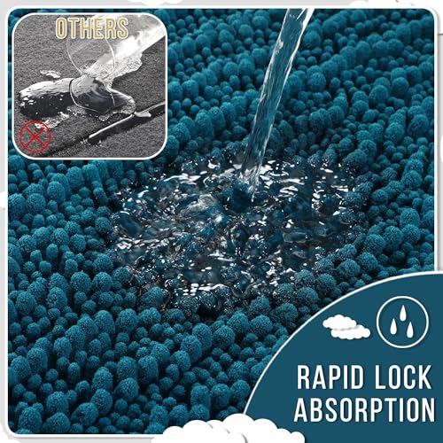 Long Bathroom Rugs Non Slip Washable 44x24 Inch