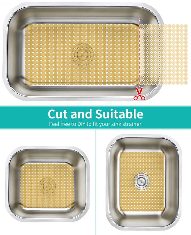 2 Pack Kitchen Sink Mat (Brown)
