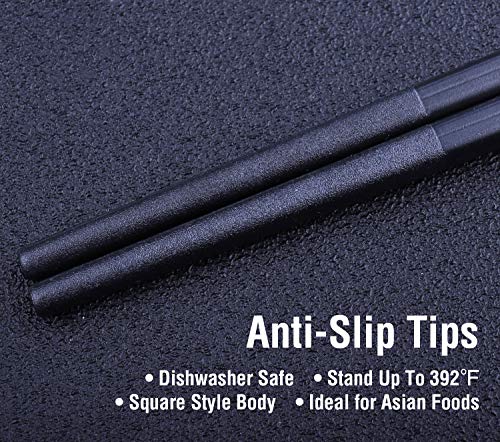 5 Pairs Fiberglass Chopsticks (Black Cherry-5 Pairs)