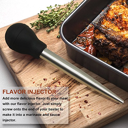 Stainless Steel Turkey Baster With BBQ