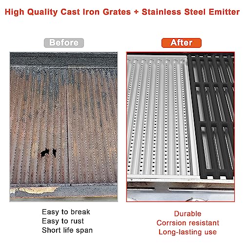 Cooking Grid Grates and Emitter Plates Replacement Parts for Charbroil TRU (18-7/16'' x 8-7/8" Emitter plate-3)