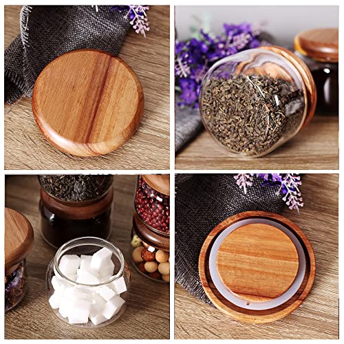 Kitchen Canisters Set of 6 (6set Mini Acacia Lids)