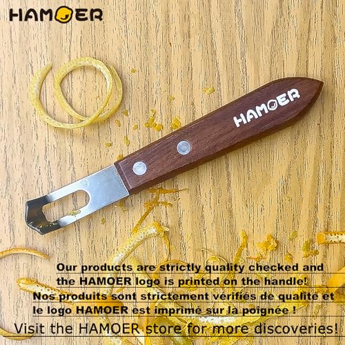 Channel Knife for Cocktails Lemon Citrus Twist Tool Wooden Handle