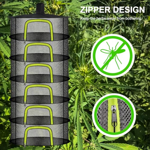 Doacpr 6 Layer Hanging Herb Drying Rack