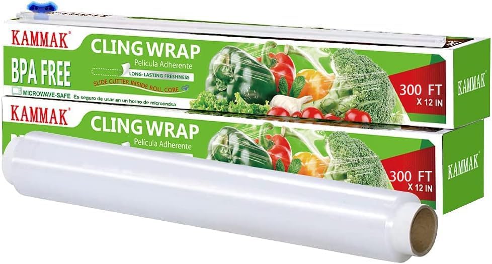 Plastic Wrap Food Wrap with Slide Cutter (600 Sq Ft)