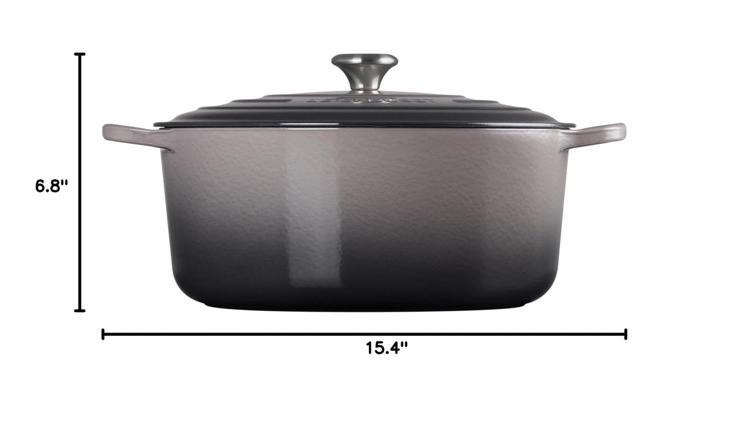 Enameled Cast Iron Round Dutch Oven (Oyster / 13.25 Qt)