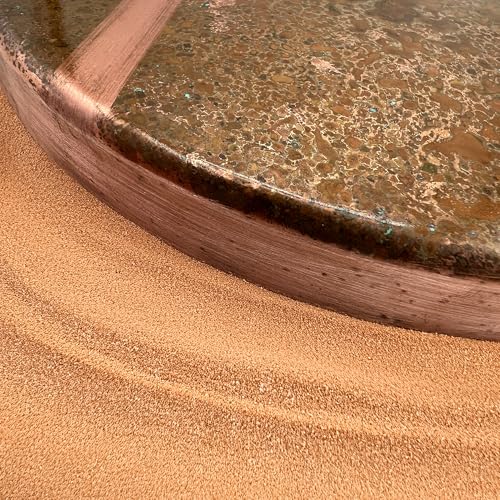 Handmade Copper Wall Clock Artisan Touch in Every Piece (Rusty Line / 17.7)