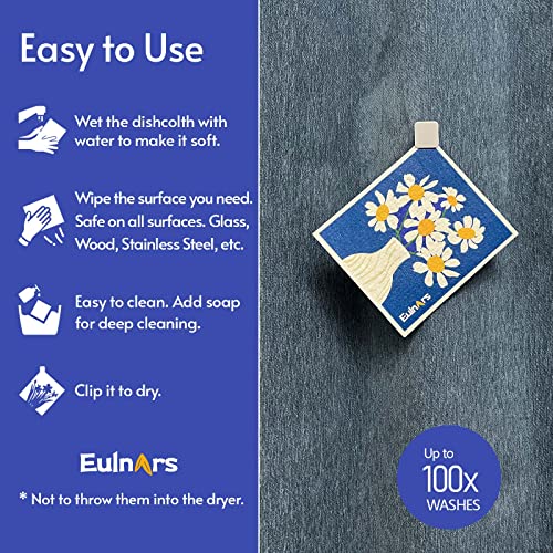 Swedish Dishcloths for Kitchen (Lemon Flower)