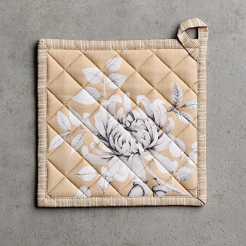 Pot Holders 100% Cotton Potholders (040 - Pretty Autumn / 8" x 8" (Pot Holder Pack of 2))