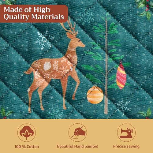 Pot Holders 100% Cotton Potholders (106 - Hygge Christmas / 8" x 8" (Pot Holder Pack of 1))