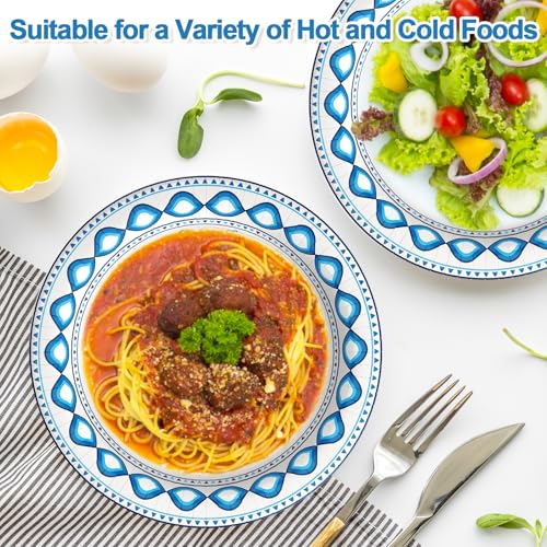 20 oz 180 Pack Paper Bowls Bulk Heavy Duty Disposable Bowls Blue (Blue / 20 oz)