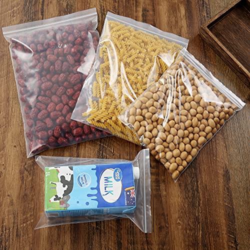 100Pcs 11"x15" Thick 3Mil Large Clear Reclosable Zip Seal Lock Plastic Bags (100 Count)