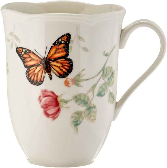 Lenox Dinnerware Set, Butterfly Meadow 18-Piece Set, Service For 6, White Porcelain, Butterfly And Flower Designs, Plates And Bowls Sets, Dishwasher Safe, Home & Kitchen (18 Pieces, Assorted)