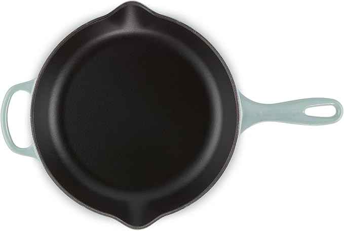 Le Creuset Enameled Cast Iron Signature Iron Handle Skillet, 10.25", Sea Salt