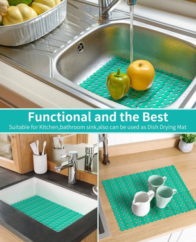 2 Pack Kitchen Sink Mat (Green)