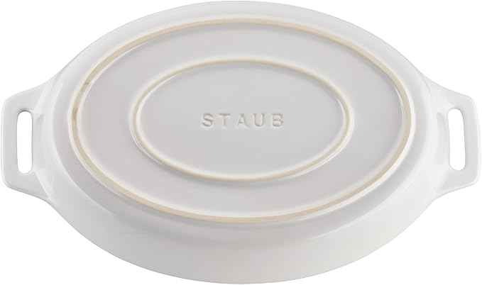 STAUB Ceramic Oval Baking Dish Set, 2-piece, White