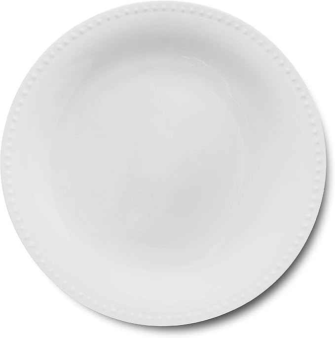 Stone lain Bone China Pinpoint Embossed 32 Piece Dinnerware Set, White