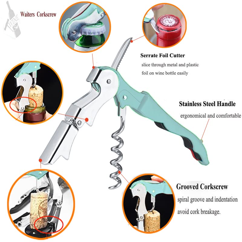 Professional Waiter Corkscrew Wine Openers Set (2 Count)