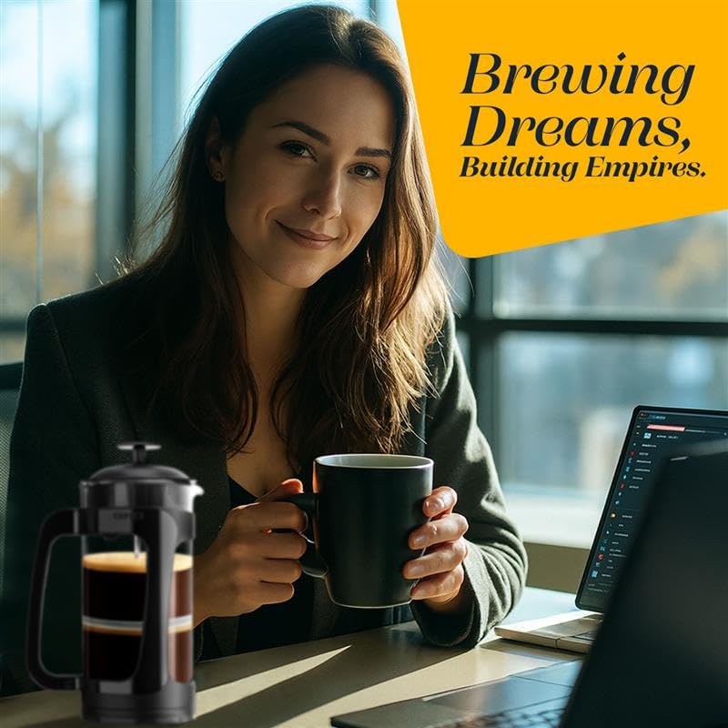 P3 French Press Coffee Maker (Black / 17 oz)