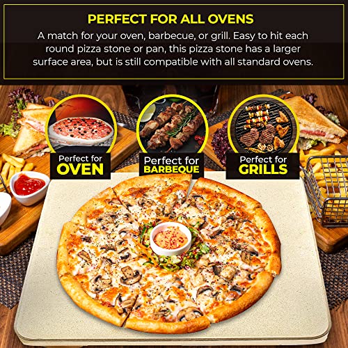 Pizza Stone Baking Stone. SOLIDO Rectangular 14"x16"