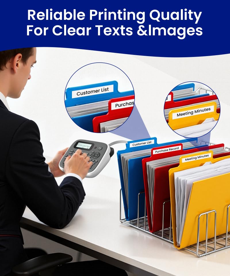Label Maker Machine with Tapes (Black)