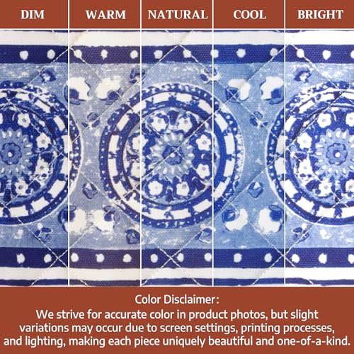 Pot Holders 100% Cotton Potholders (014 - Melodie Bleue / 8" x 8" (Pot Holder Pack of 2))