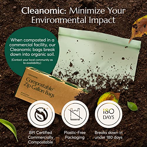 Compostable* Gallon Size Food Storage Bags (25 Count)