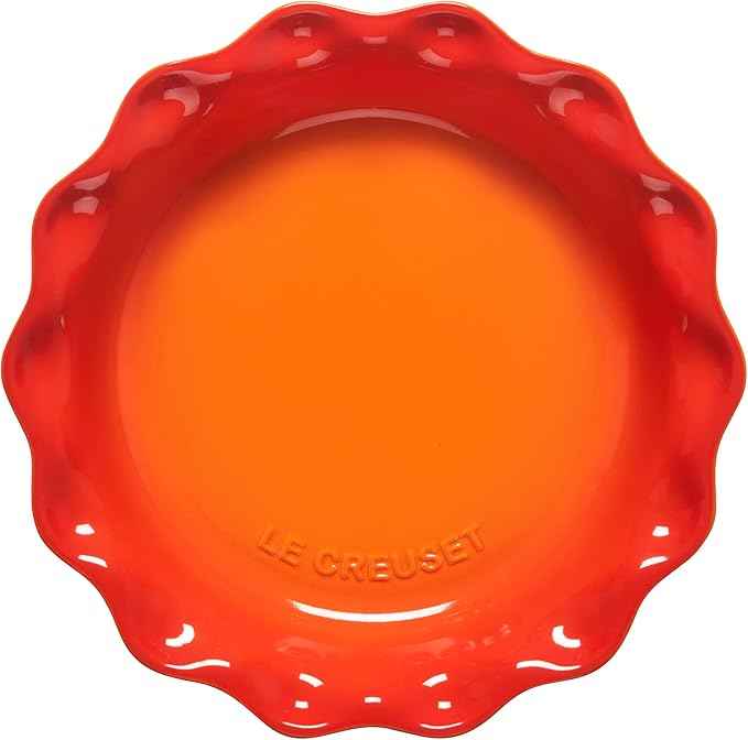 Le Creuset Stoneware 9" Heritage Pie Dish, Flame