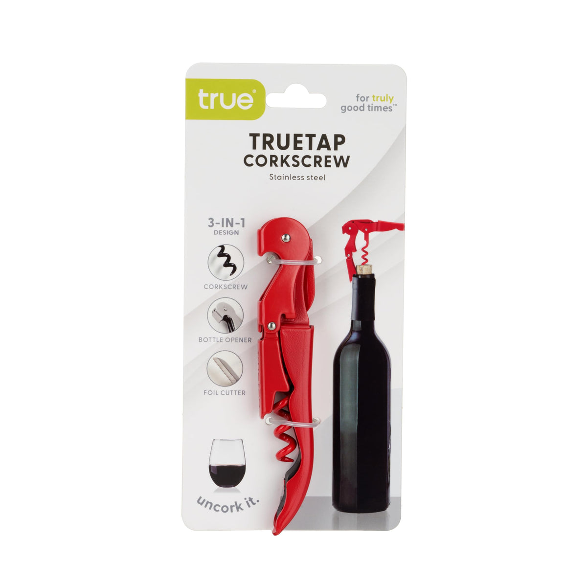 Truetap Double Hinged Waiter's Corkscrew Wine Opener