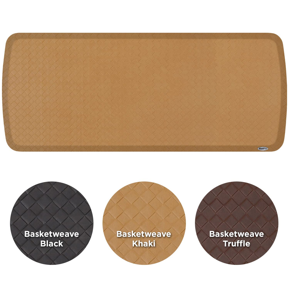 Elite Premier Gel & Foam Anti (48"L x 20"W x 0.8"Th / Basketweave Khaki)