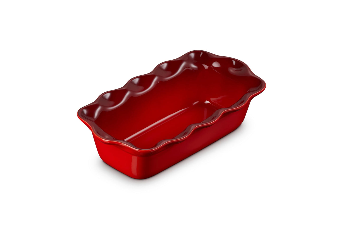 Stoneware 9" Fluted Pie and 9" Fluted Loaf Dish (Cerise)