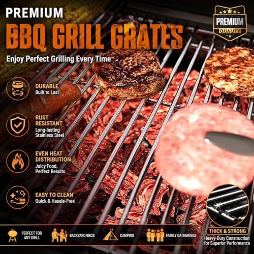 17 .5 Inch Grill Cooking Grates Replacement for Weber Spirit 300 (17.5" D x 23.8")